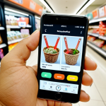 **

Smiling Thai customer using a modern mobile app on their phone with a shopping cart icon overlaid. Subtle background imagery of Bangkok. Focus on user-friendliness and seamless digital experience.

**