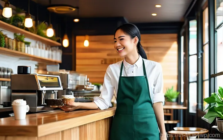고객경험 디자인의 심리적 요소 이해하기 - **Prompt 1: The Seamless Cafe Experience**
    "A cozy, modern Thai-style cafe interior in Bangkok, ...