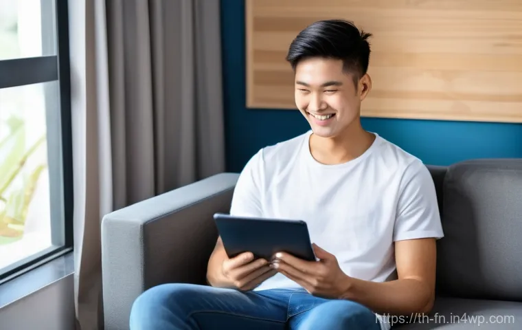 고객경험 디자인의 심리적 요소 이해하기 - **Prompt 2: Personalized Delight in Unboxing**
    "A brightly lit, clean home office or living room...