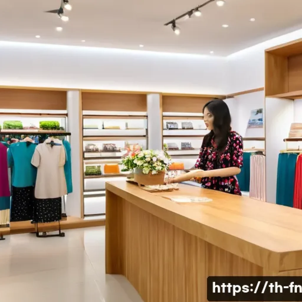 고객경험 디자인에 대한 소비자 반응 분석 - **Prompt: "Welcoming Retail Experience"**
A vibrantly lit, modern boutique in a bustling Thai sh...