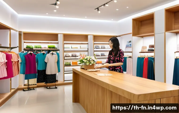 고객경험 디자인에 대한 소비자 반응 분석 - **Prompt: "Welcoming Retail Experience"**
A vibrantly lit, modern boutique in a bustling Thai sh...
