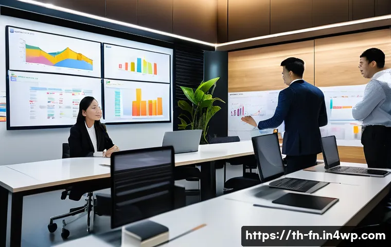 고객경험 디자인의 시장 분석 기법 - A detailed professional business meeting scene in a modern Thai office setting, featuring diverse ma...