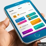 모바일 앱에서의 고객경험 디자인 최적화 - A modern Thai mobile app user interface design showcasing a vibrant color palette inspired by tradit...